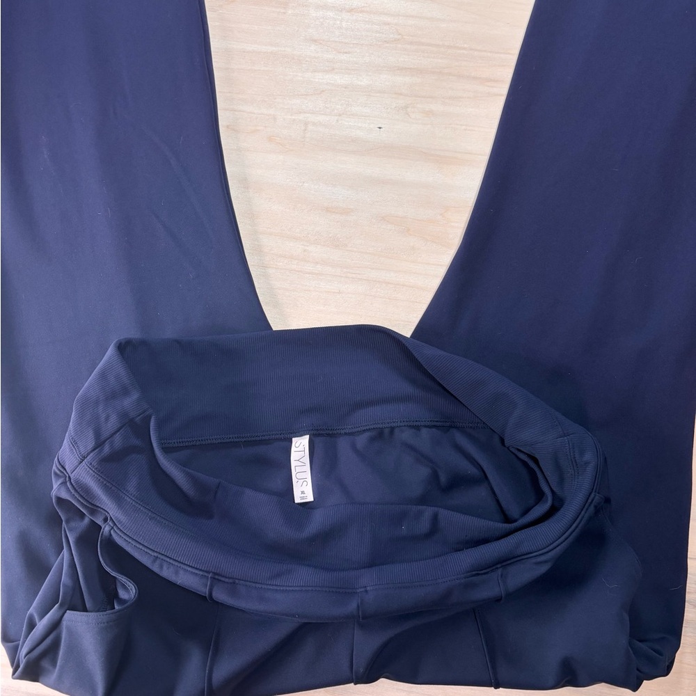 STYLUS Navy Boot Cut Flare Pants Size XL - Picture 4 of 4